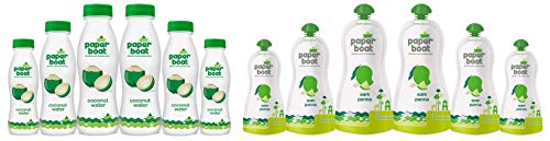 Image of Paper Boat Coconut Water, 200ml (Pack of 6) + Paper Boat Aampanna Juice, 200ml (Pack of 6)