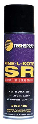 Techspray 2102-12S Fine-L-Kote SR Silicone Conformal Coating 12 oz Can