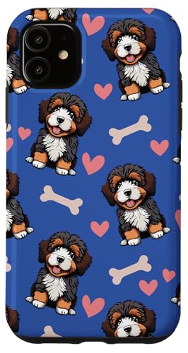 Playful Doodle Design for Bernedoodle Dogs Case for iPhone 11
