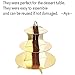 2 Sets 3-Tier Gold Round Cardboard Cupcake Stand Dessert (12
