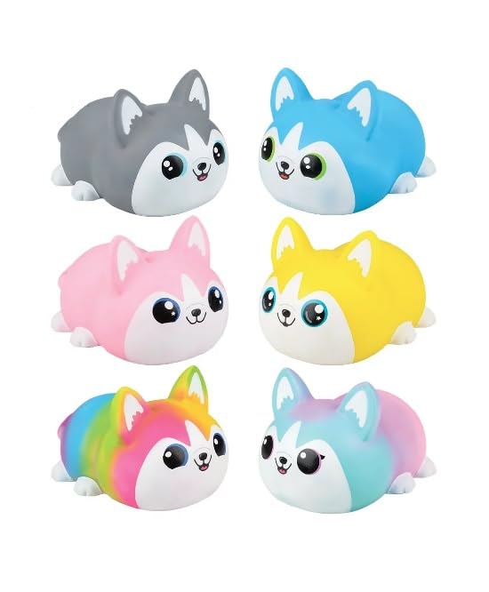 Rhode Island Novelty 10.25" Jumbo Laying Squish Husky