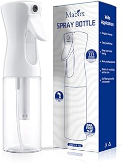 Mabox Spray Bottle for Hair - 6.7oz Continuous Mister Spray Bottle - Empty Fine Mist Spray Bottles for Water, Hair Styling, Plants, Cleaning, Ironing