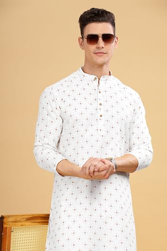 Image of BE ACTIVE Cotton Kurta for Men | Traditional and Stylish Design | Indian Kurta | Full Sleeve Kurta