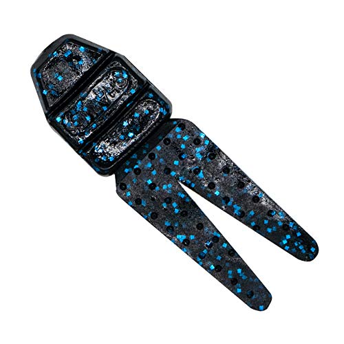 Charlie's Worms - Charlie's Chunk, Scented, Soft Bait for Freshwater Saltwater, 6pk (Black Blue Flake)