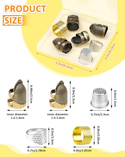 Anillo de dedal para acolchado y bordado a mano en proyectos de patchwork 3