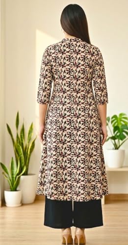 Image of CREATION & YOU Women Plus Size Cotton Printed Kurta with Pant Set | Work /Office Wear Kurta Set for Women