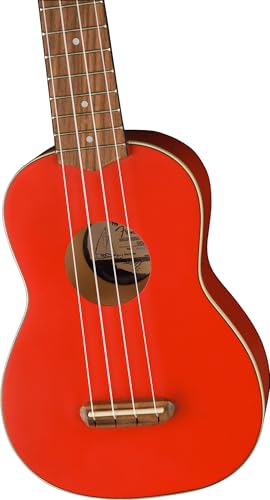 Fender Limited Edition Venice Soprano Ukulele - Fiesta Red Bundle with Gig Bag, Tuner, and Austin Bazaar Instructional Video - image 5