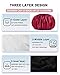 YIZIJIZI Triple Layer Reusable Waterproof Shower Cap for Women Large Terry Lined Hair Cap for Long Thick Hair Travel Bath Care Red