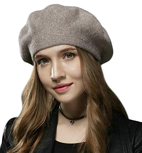 Sumolux Women Beret Hat French Wool Beret Beanie Cap Classic Solid Color Autumn Winter Hats Coffee Sumolux Women Beret Hat French Wool Beret Beanie Cap Classic Solid Color Autumn Winter Hats Coffee