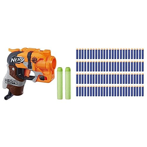 Image of Nerf Micro Shots Zombie Strike Hammer Shot with 100 Extra Elite Darts Pack, Ages 8 and Up