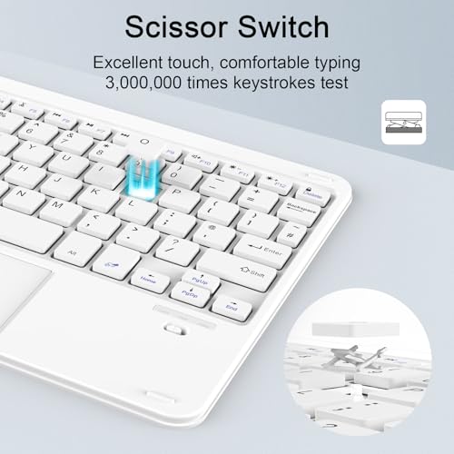 Clavier sans fil avec pavé tactile SOPPY mini clavier rechargeable AZERTY pour iPad et tablette iOS - 4