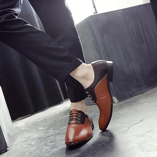 Mens Dress Shoes Fashion Lace-Up Pointed-Toe Formal Suit Shoes Classic Modern Business Wedding Oxford Shoes for Men2