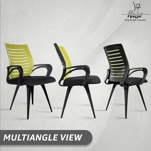 Image of ROSE Elite | 3 Years Brand Warranty | Ergonomic Office Chair, Study, WFH, Revolving, Rolling, Desk, Task, Laptop, Student Chair (Green, Elite MB Reception)