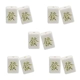 EXCEART Cuentas de Cerámica Chinas para Joyería, 10 Piezas de Porcelana Hechas a Mano, Agujero 2,5 Mm, Kit para Hacer Pulseras y Collares Diy, Accesorio Artesanal Cultural Chino