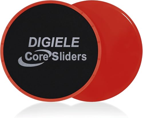DIGIELE Discos Deslizantes, 2 Core Sliders Fitness, Sliders Ejercicio de Doble Cara y Glide Discos Vírgenes para Uso en Pisos, Yoga Pilates Core - Entrenamiento de Cuerpo Completo y Acondicionado