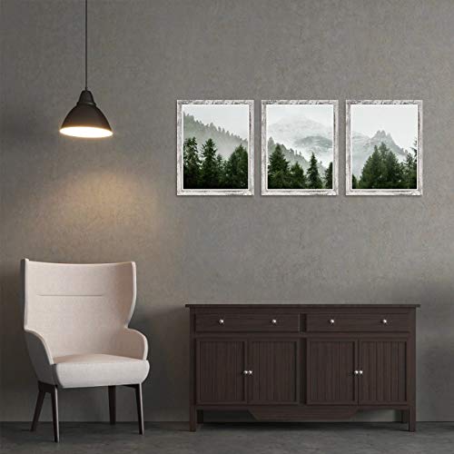 Q.hou 16X20 Picture Frames Wood Patten Distressed White Puzzle Frame 2 Packs, Wall Hanging, Smooth Molding & Acrylic Cover, Great For Prints, Poster, Mural And Picture (Qh-Pf16X20-Rw) #TOP5