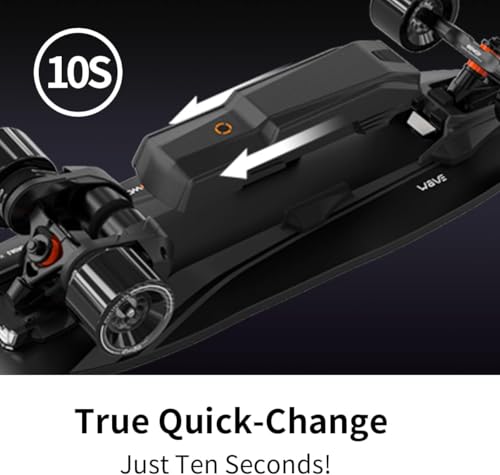 Exway Wave Belt 180Wh Electric Skateboards with Remote, Top Speed of 23 Mph, Quick-Swap Battery, 440 LBS Max Load, IP55 Waterproof, Mini Cruiser for Adults & Teens