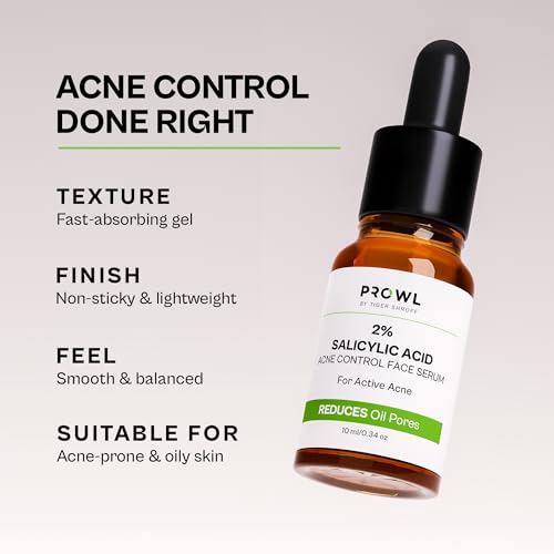 Image of PROWL by Tiger Shroff 2% Salicylic Acid Face Serum for Oily & Acne Prone Skin | Reduces Dark Spots, Pigmentation & Controls Oil for Men | Exfoliating Serum for All Combination Skin | 10ml