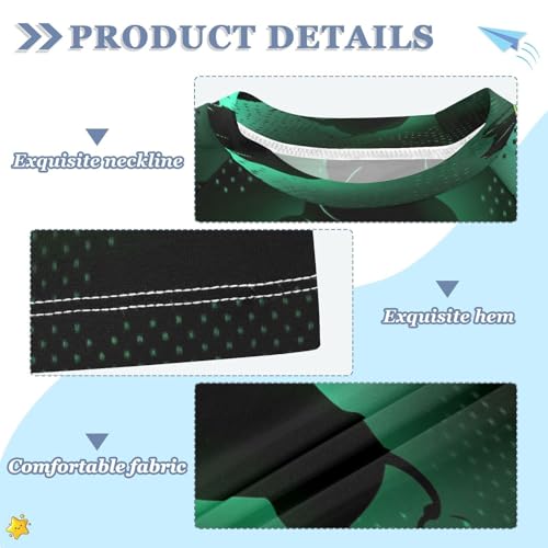 Boys Short Sleeve T-Shirts Funny Ox Animal Green Rashguard Kids Swim Shirts Sun UPF 50+3