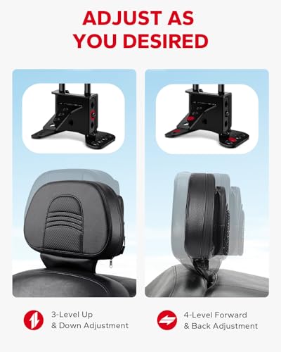 Amazicha Adjustable Rider Backrest with Storage