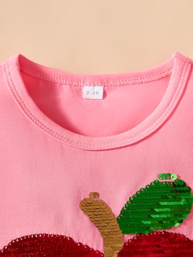 Image of Little Girls Skirt Set - 2 Piece Short Sleeve Top Shirred Tiered Skirt Outfit Girls Spring Summer Clothes 3-8 Years
