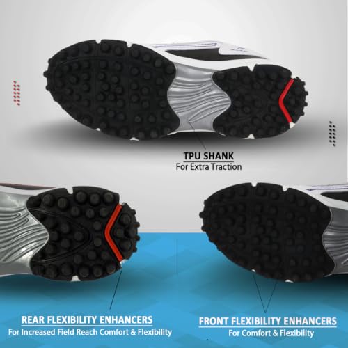 Image of Grade Century Cricket Shoes for Men with Memory Foam Comfort|Rubber Spike Shoes|Comfortable & Lightweight Shoes Men|Mens Shoes