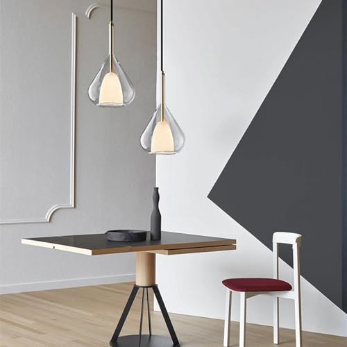 Lampe à suspension créative en verre goutte plafonnier E27
