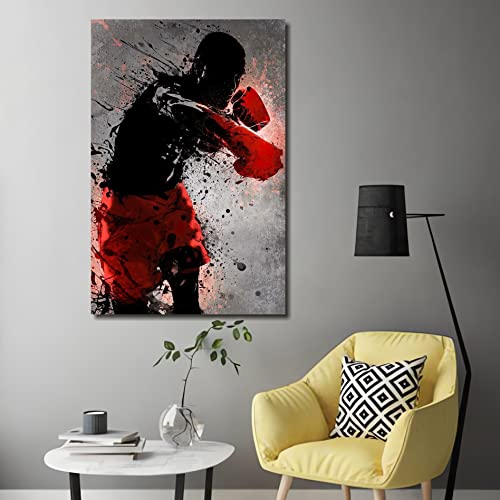 Boxing Motivational Posters, Fighting Art Wall, Sports Posters And Prints, Teen Room Posters Men's Bedroom Canvas Decor 12X18 Inch (Unframed) #TOP3