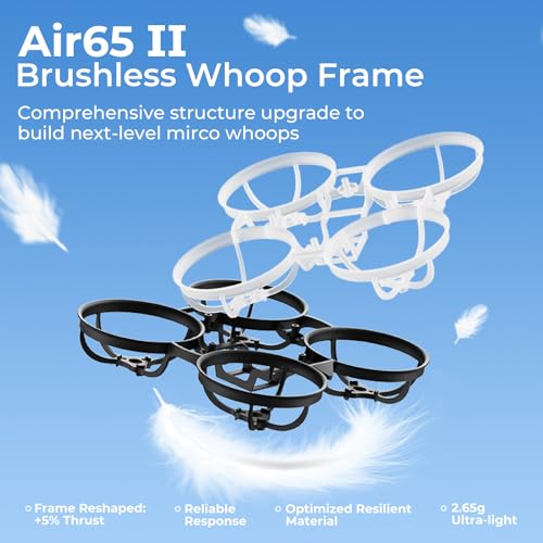 BETAFPV 2szt. Air65 II 65mm bezszczotkowy zestaw ramek Whoop do DIY ultralekkiego 1S mikro wyścigowego FPV quadcoptera kompatybilny z Matrix 1S FC, śmigła 31mm/1219S Seria silników 07xx 08xx