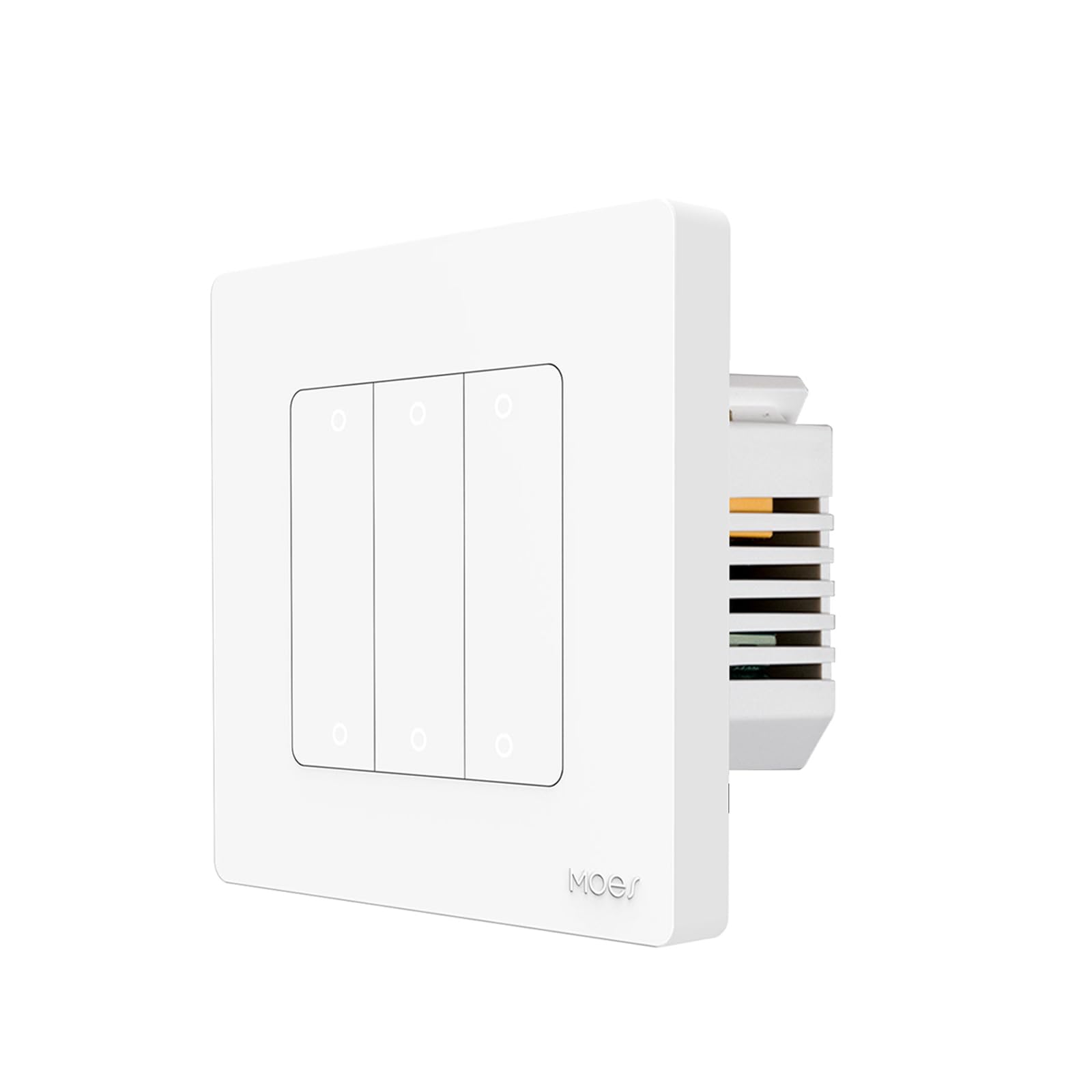 MOESZigBee Smart Light Switch, 6 Programmable Buttons, Control lights or Set Scenes, Neutral Line is Required, 2-way Control Syncs Button States, Requires ZigBee Hub, White