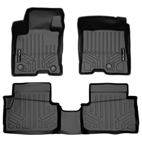 SMARTLINER Custom Fit All Weather Black 2 Row Floor Mat Liner Set Compatible with 2022-2023 Ford Maverick (Only Fits Hybrid Models)
