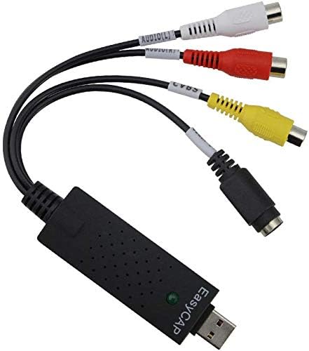 Video Audio Capture Card Adapter, If-Link USB 2.0 Grabber Transfer VHS VCR USB TV Hi8 Game S Video to Digital DVD Converter, Support for Vista XP mac OS Windows 10/8.1/8/7 PC Laptop
