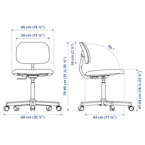 Chaise pivotante de bureau blanche et grise ProTuning BLECKBERGET Klovsta confortable - 4