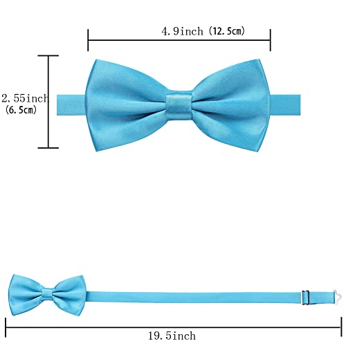 Image of AUSKY 8 PACKS Elegant Adjustable Pre-tied Bow Ties for Men Boys (1&4&5&6&8 Pack for option)