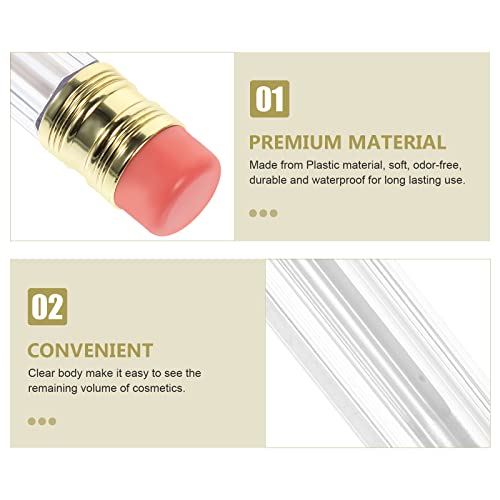 Frcolor 36 Pcs Empty Lip Gloss Tubes Creative Pencil Shaped Clear Mini Refillable Lip Oil Bottles For Women Girl Diy Cosmetics Lip Oil #TOP6