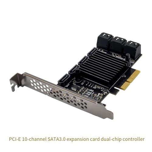 Tarjeta de expansión PCI 3.0 adaptador convertidor SATA3 de 10 puertos PCIe de 6 Gbps 3