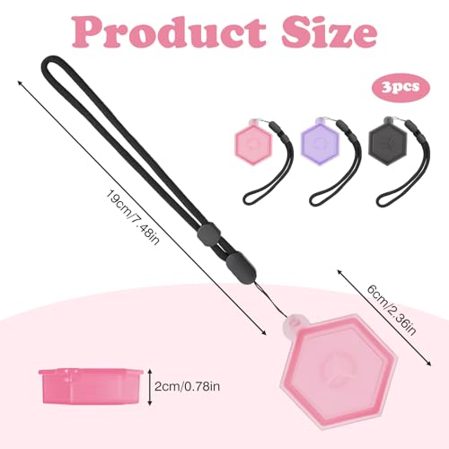 Aufbewahrung Pod Case 3 Stück,Aufbewahrungsbox Geschmack Pods, Aroma-Pod Box BPA-frei, Duftkapsel Aufbewahrungsbox für Air Up Pods, Tragbares Pod Case mit Hängeschlaufe, Rosa + Schwarz + Lila