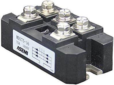 (Pack of 1pcs) MDS75-16 ASEMI Three Phase Rectifier Module 75a 1600v for Industrical Equipment