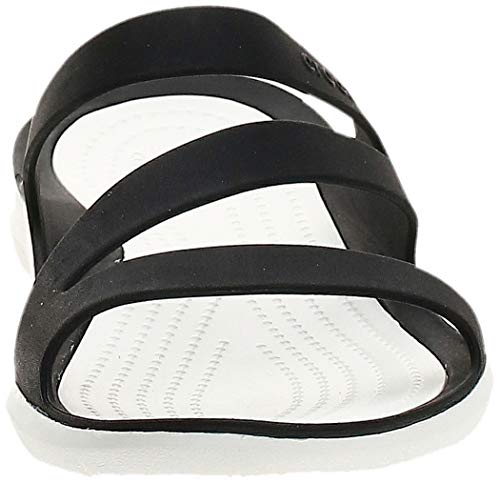 Sandália, Crocs, Swiftwater Sandal, Black/White, 38, Feminino