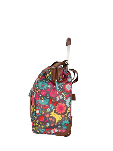 Lily Bloom Design Pattern Carry on Bag Wheeled Cabin Tote (Playful Gray)