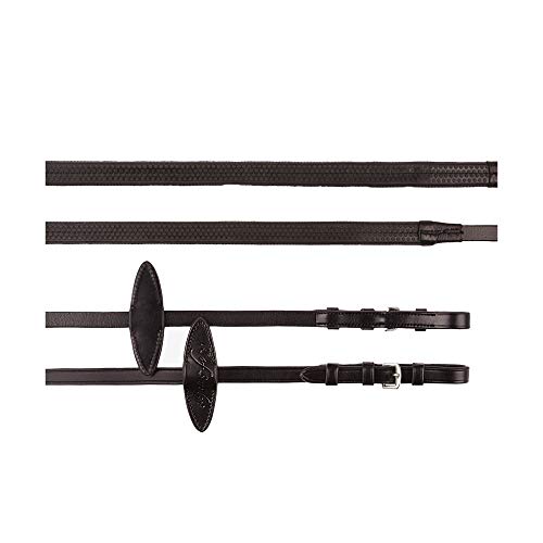 Rênes en caoutchouc marron Full PS of Sweden accessoires bridon cheval