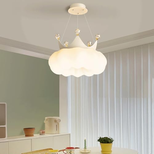 Plafonnier suspendu couronne blanche pour apaiser les nuits en nursery - 2