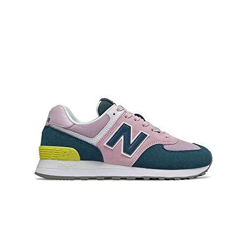 Image of New Balance Women's 574 V2 Sneaker, Oxygen Pink /Supercell, 9 M