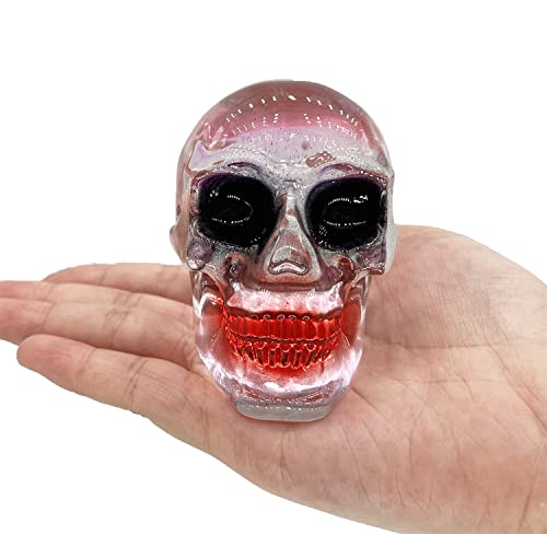 Estatua de Calavera de Cristal Electroplateada 7x5x6 cm miniatura 5