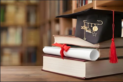 Image of MollyQueen Graduation Decorations Class of 2026 Graduation Pins Souvenir Emblem Graduation Pins Congrats Badges Graduation Cap Brooch Pin Inspiration Jewelry Gift for Her /Him