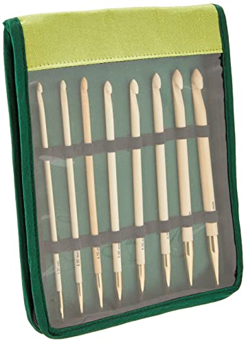 Kit de Agulhas Circulares Intercambiáveis para Crochê Tunisiano - Bamboo - 22550 - Knitpro