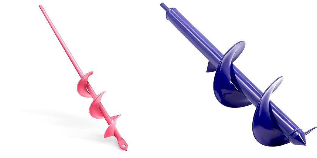 TCBWFY 1.6 x 16.5 Inch Pink Auger Drill Bit for Planting - Garden Tools Auger Drill Bit,TCBWFY Auger Drill Bit for Planting 3.5"x16",Extended Length Garden Auger Spiral Drill Bit