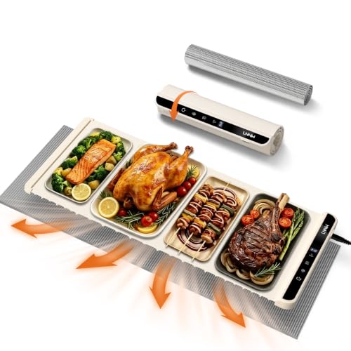 Image of Warming Mat for Food, 36x15 Inch,White, Fast Heat, Child Lock