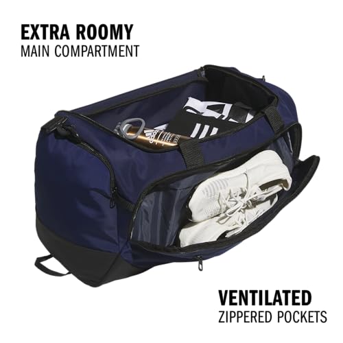 Image of adidas Defender 5 Duffel Bag for Sports, Gym and Travel, Team Navy Blue 2, OSFA