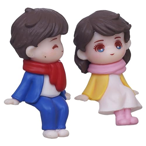 eCraftIndia Valentine Gift for Girlfriend Boyfriend| Resin Cute Boy Girl Sitting Couple Statue Decorative Showpiece | Valentine Day Gift for Husband Wife Her Him | Valentine Day Decoration Items 8 41Zf2hMAk9L